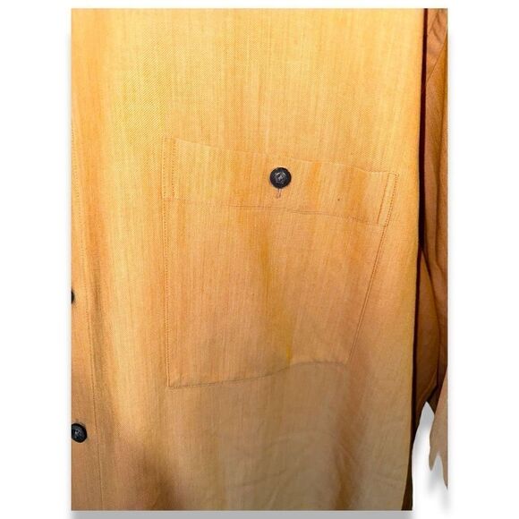 Scott Barber Golden Yellow Button Down Shirt Size XL - Picture 4 of 8